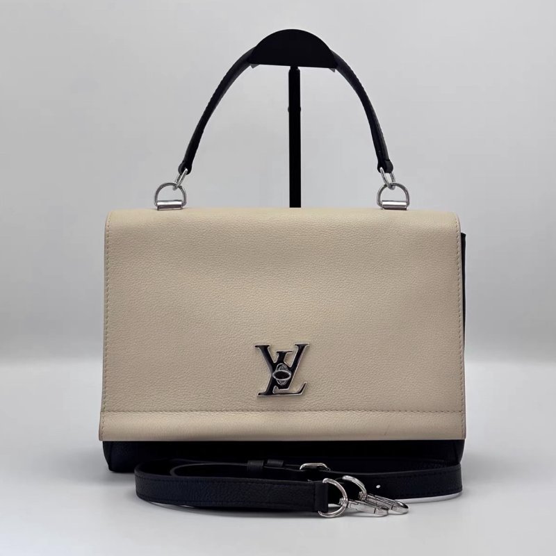 LV 拼色全皮Lock me中號肩背斜背包28*20*10 98新配件塵袋-0