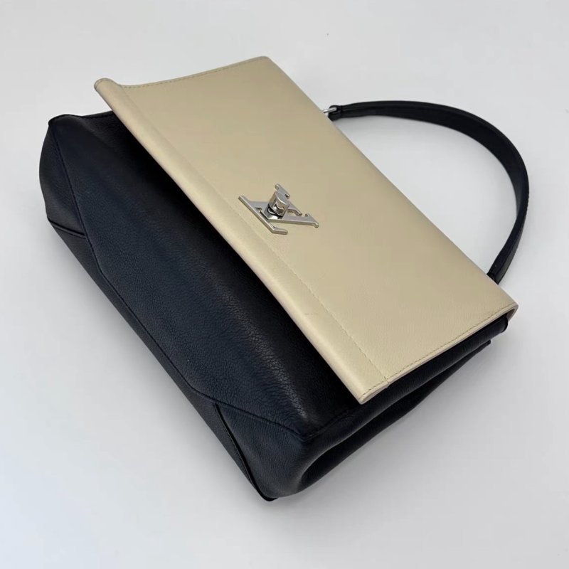 LV 拼色全皮Lock me中號肩背斜背包28*20*10 98新配件塵袋-2