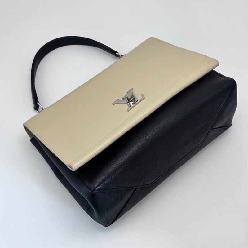 LV 拼色全皮Lock me中號肩背斜背包28*20*10 98新配件塵袋-4