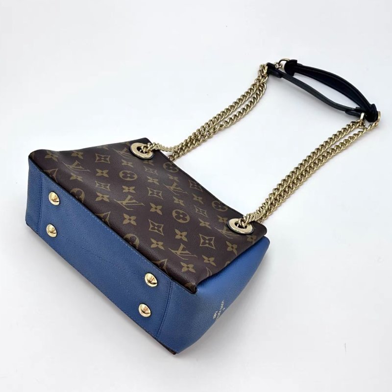 LV 老花拼色Surene BB 肩背斜背包 芯片款 24*17*5 98新配件塵袋-1