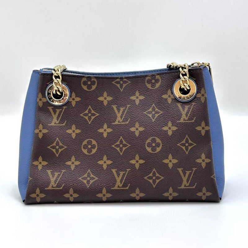 LV 老花拼色Surene BB 肩背斜背包 芯片款 24*17*5 98新配件塵袋-2