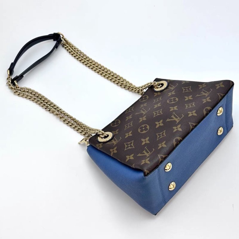 LV 老花拼色Surene BB 肩背斜背包 芯片款 24*17*5 98新配件塵袋-3