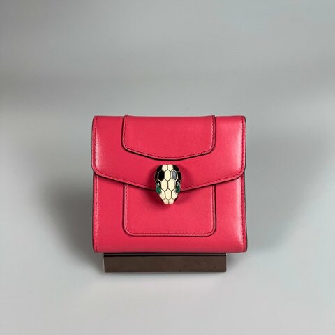 BVLAGRI  粉蛇頭三折短夾