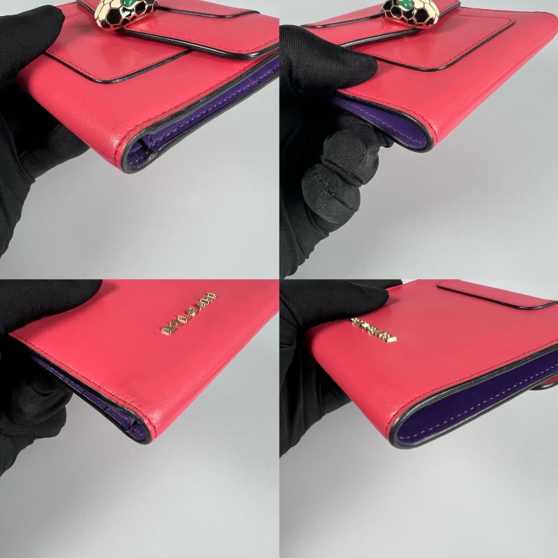 BVLAGRI 粉蛇頭三折短夾-10