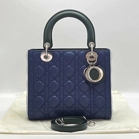 DIOR 黛妃五格手提肩背斜背包23.5*20.5*9.5 98新配件塵袋