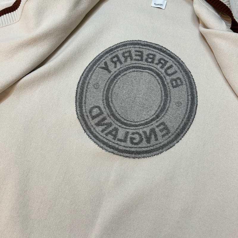 BURBERRY英國帆布色徽標圖案連帽披肩-8