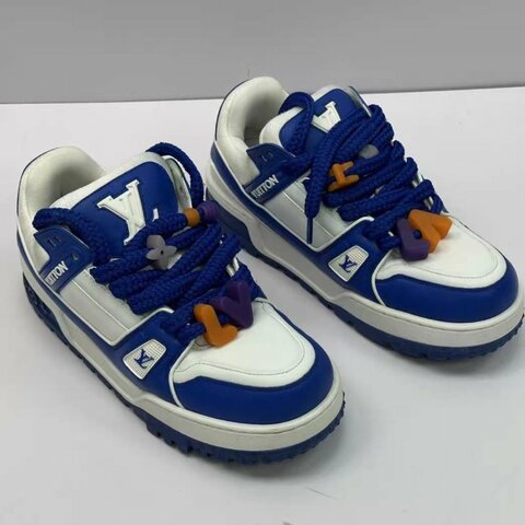 LV 藍白拼色TRAINER MAXI 運動鞋 42.5號 99新配件塵袋