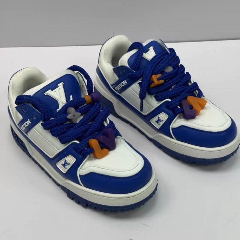 LV 藍白拼色TRAINER MAXI 運動鞋 42.5號 99新配件塵袋-3