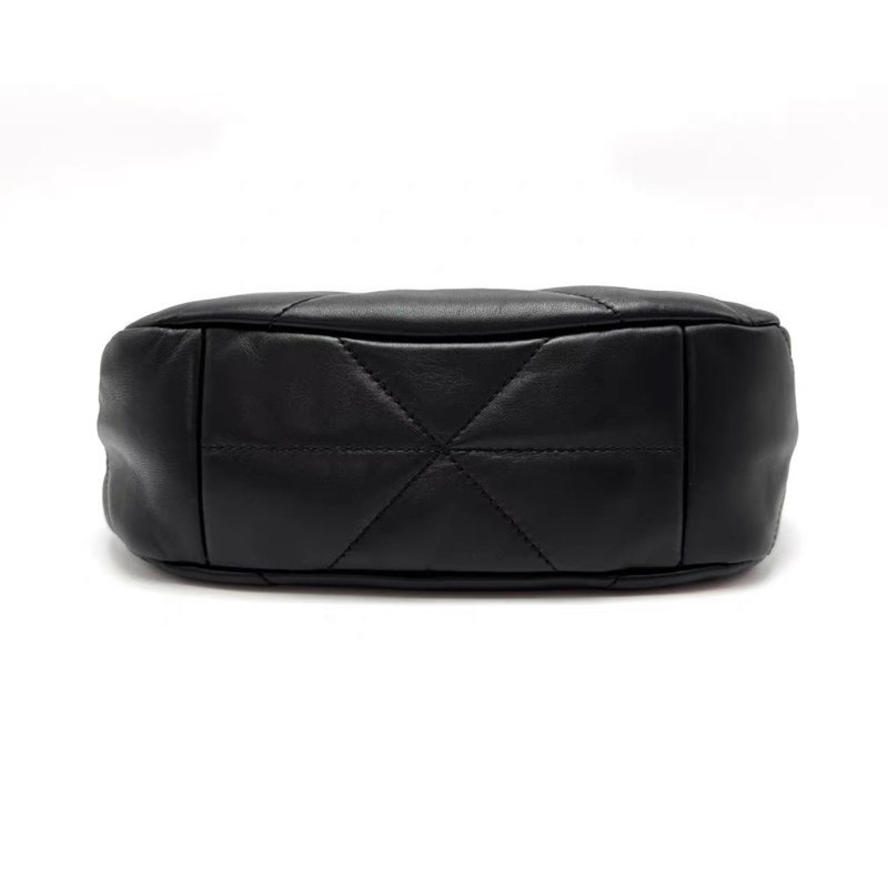 PRADA 新款黑金羊皮hobo肩背腋下包21*13*7 98新配件塵袋-3