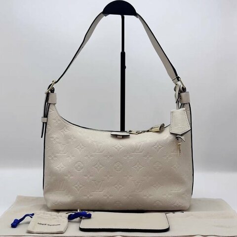 LV sac sport白金全皮壓花肩背腋下包芯片款28*22*15 98新配件塵袋鎖鑰匙