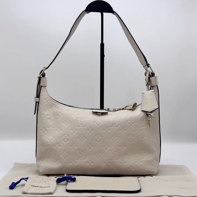 LV sac sport白金全皮壓花肩背腋下包芯片款28*22*15 98新配件塵袋鎖鑰匙-0