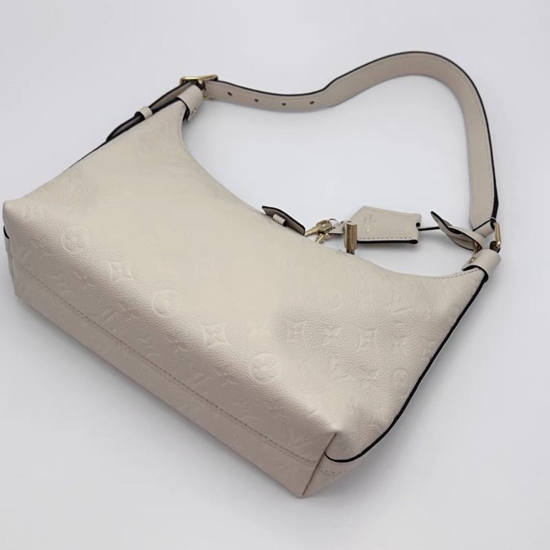 LV sac sport白金全皮壓花肩背腋下包芯片款28*22*15 98新配件塵袋鎖鑰匙-2