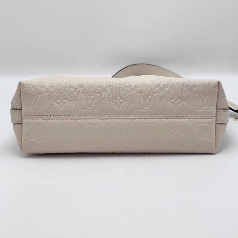 LV sac sport白金全皮壓花肩背腋下包芯片款28*22*15 98新配件塵袋鎖鑰匙-3