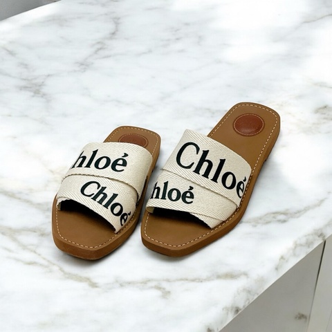 莉亞精品♡ Chloe 涼鞋黑字#37 二手美鞋