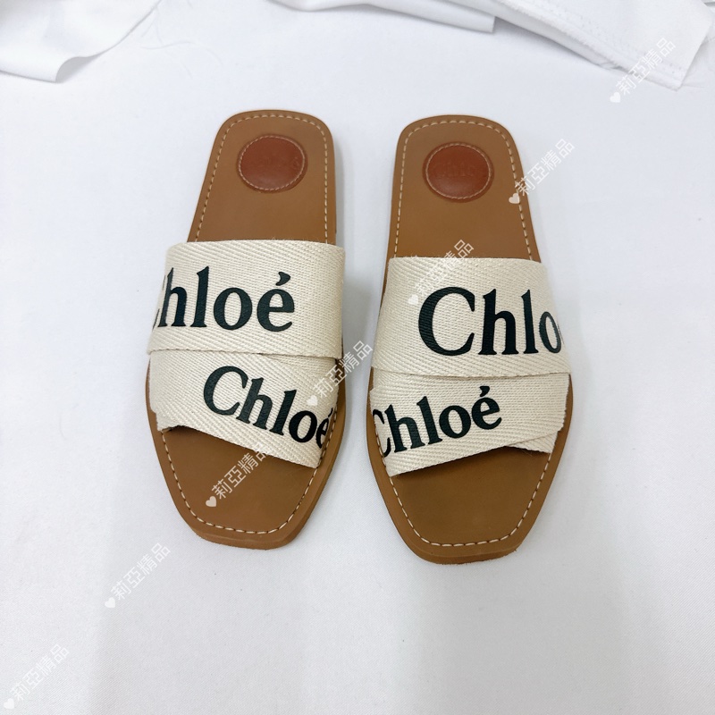 莉亞精品♡ Chloe 涼鞋黑字#37 二手美鞋-4