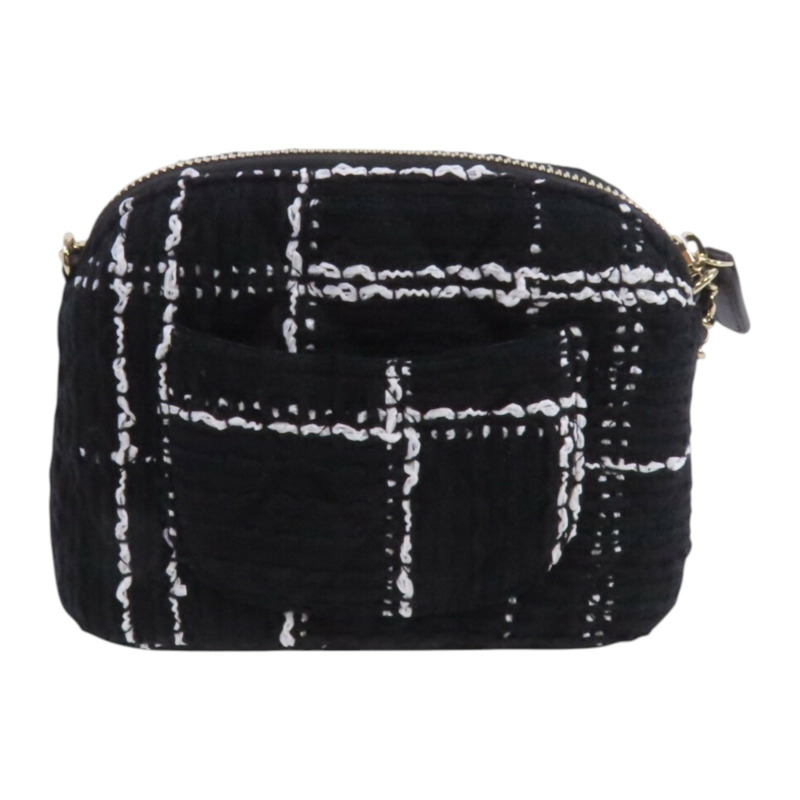 CHANEL 斜紋軟呢Chain Shoulder Bag金扣鏈帶肩背袋-1