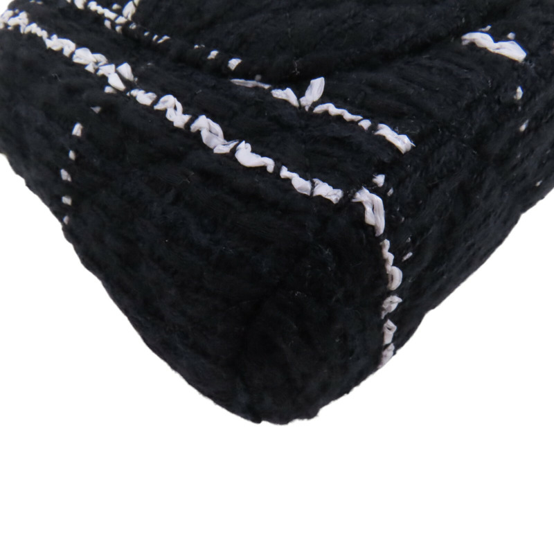 CHANEL 斜紋軟呢Chain Shoulder Bag金扣鏈帶肩背袋-12