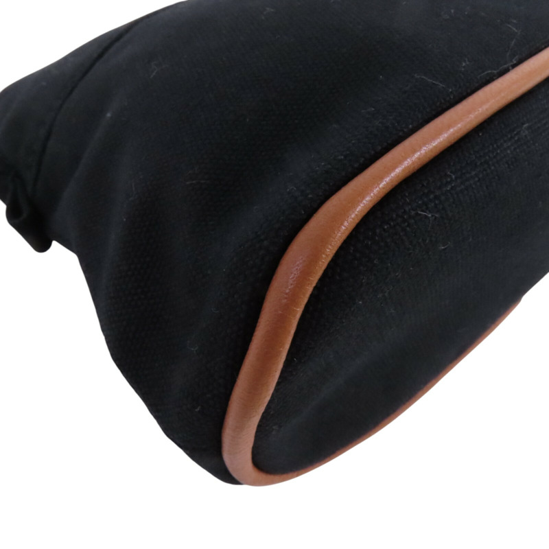 HERMES 帆布Bolide Pouch銀扣手拿包-10