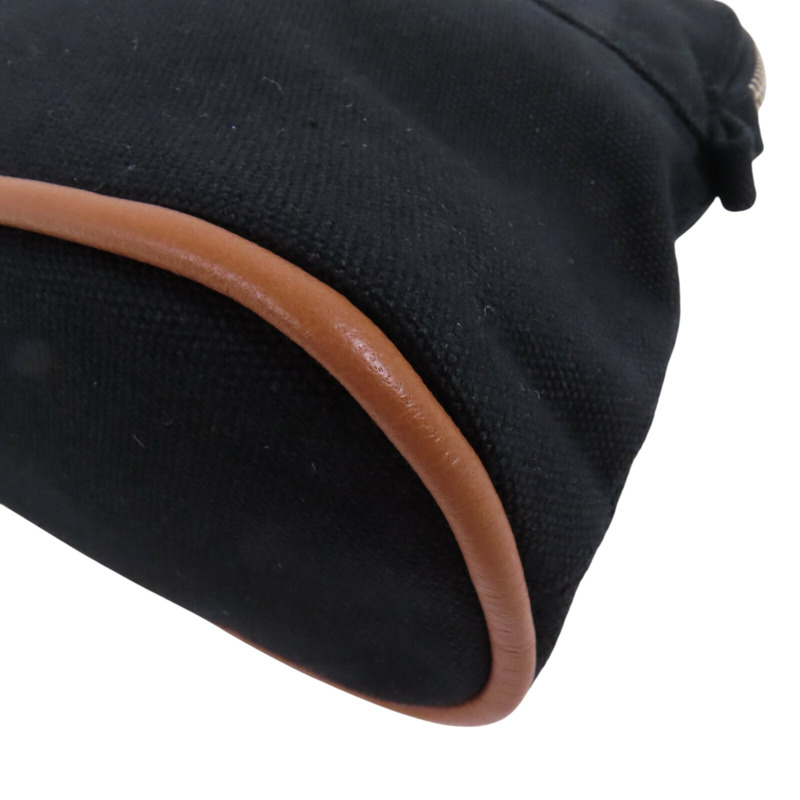 HERMES 帆布Bolide Pouch銀扣手拿包-11