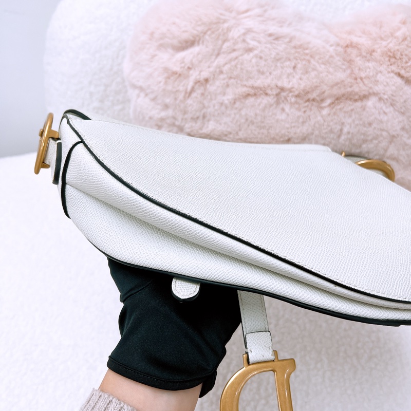 Dior saddle 中號灰白色馬鞍包-7