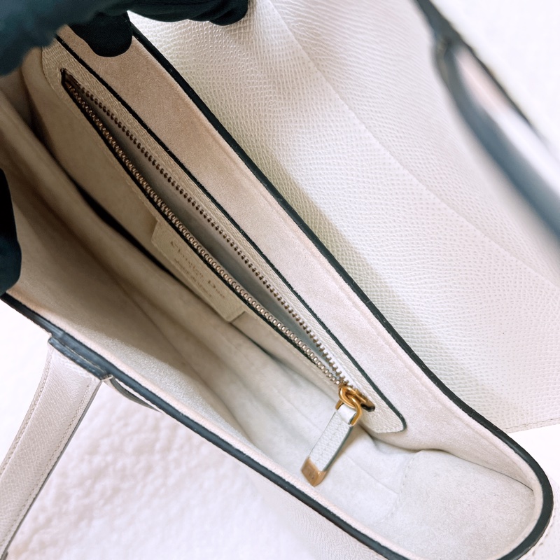 Dior saddle 中號灰白色馬鞍包-11