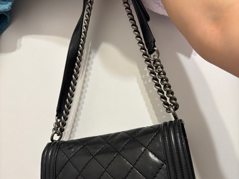 Chanel leboy 銀25公分-黑色-1