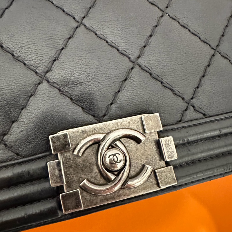 Chanel leboy 銀25公分-黑色-2