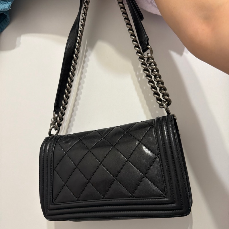 Chanel leboy 銀25公分-黑色-9