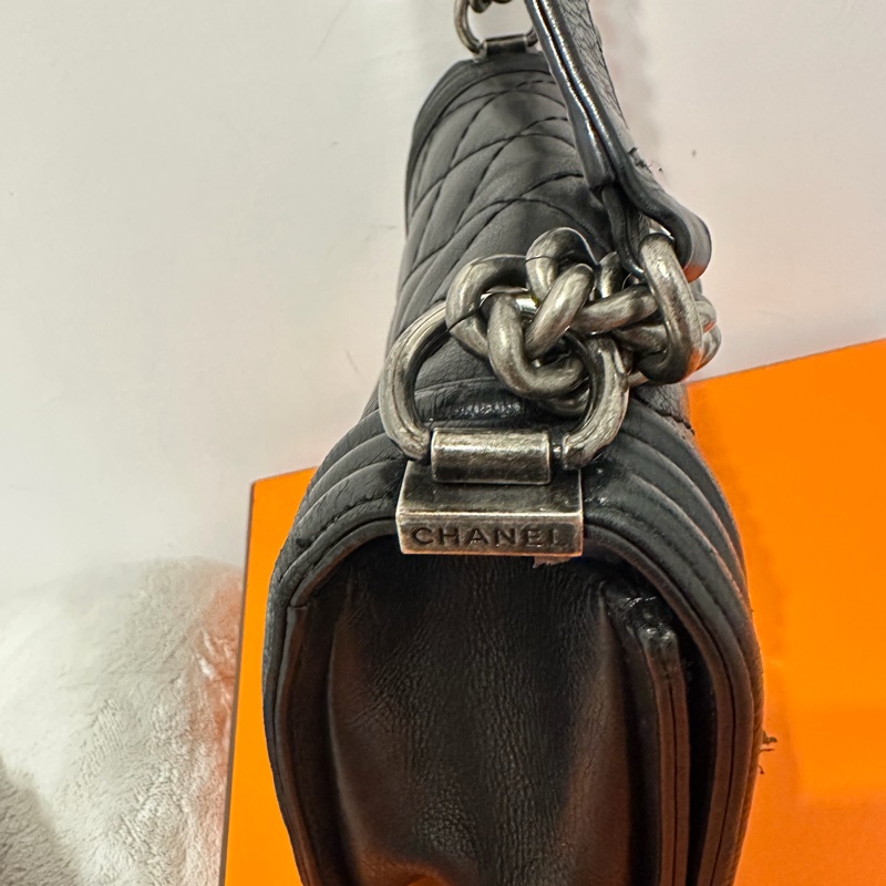 Chanel leboy 銀25公分-黑色-15