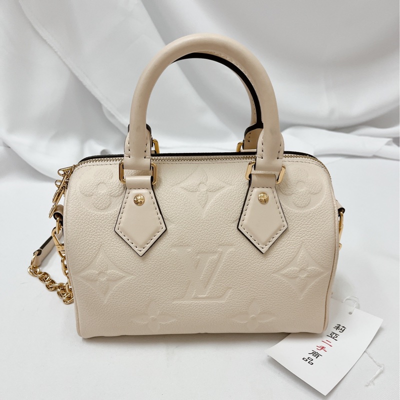 莉亞精品♡LV M58954 Speedy 20 奶白二手-3