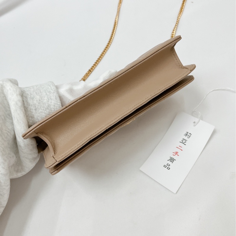 莉亞精品♡Burberry 米色鏈條包 Lola奶茶色 二手-5