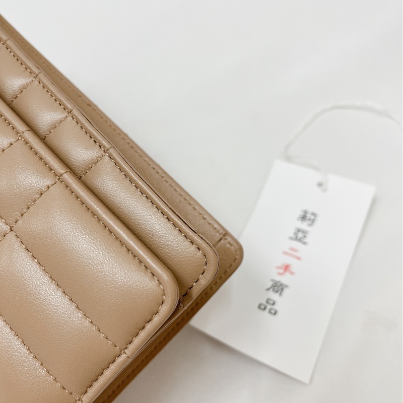 莉亞精品♡Burberry 米色鏈條包 Lola奶茶色 二手-9