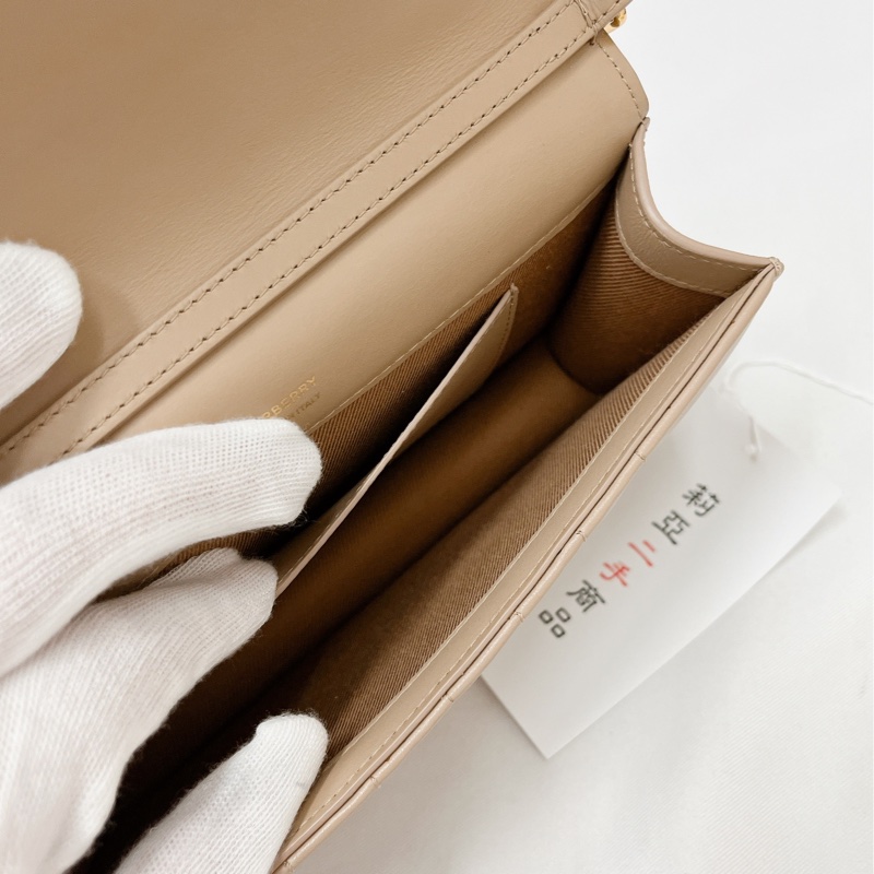 莉亞精品♡Burberry 米色鏈條包 Lola奶茶色 二手-15