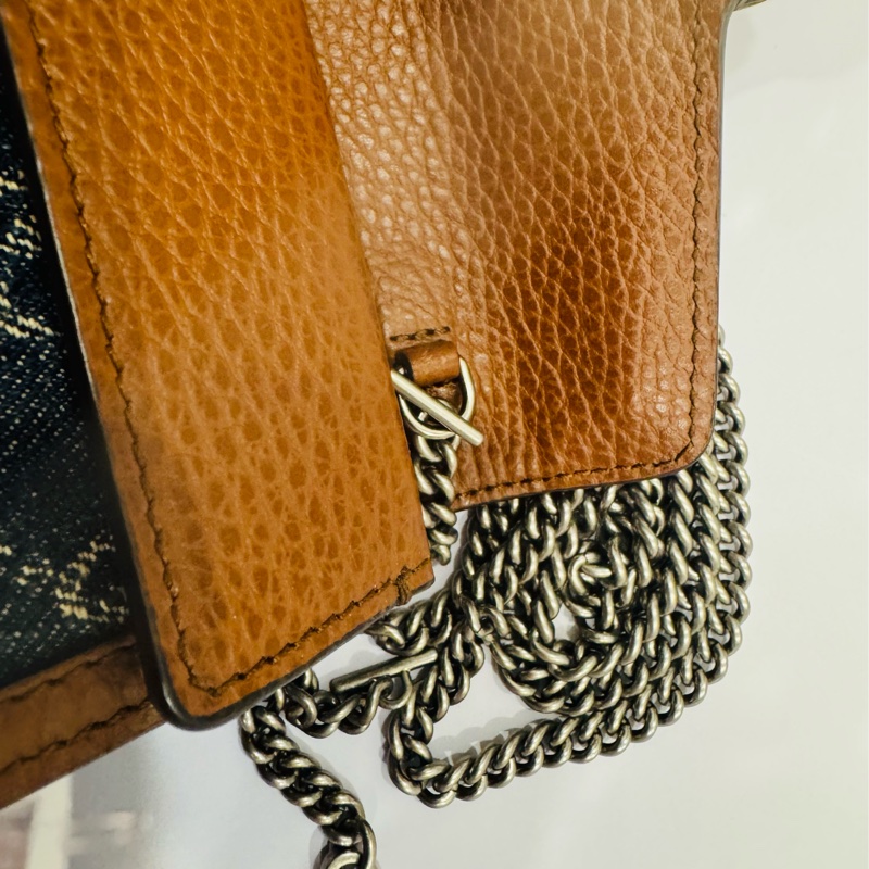 全新 GUCCI 迷你牛仔酒神包 斜背包-10