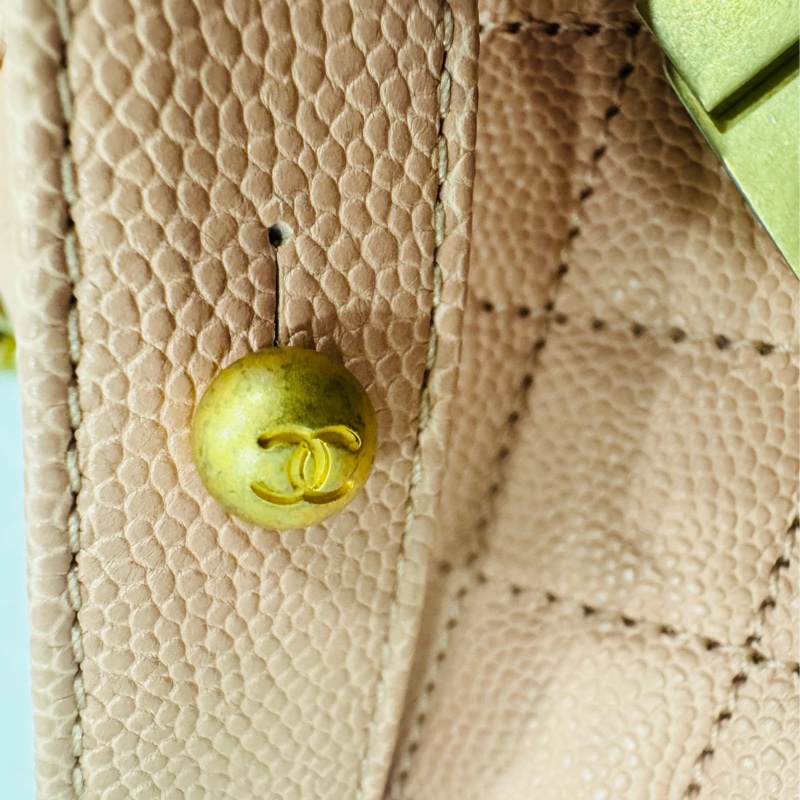 優質二手 Chanel 香奈兒 Chanel boy 20荔枝牛皮金鏈-5