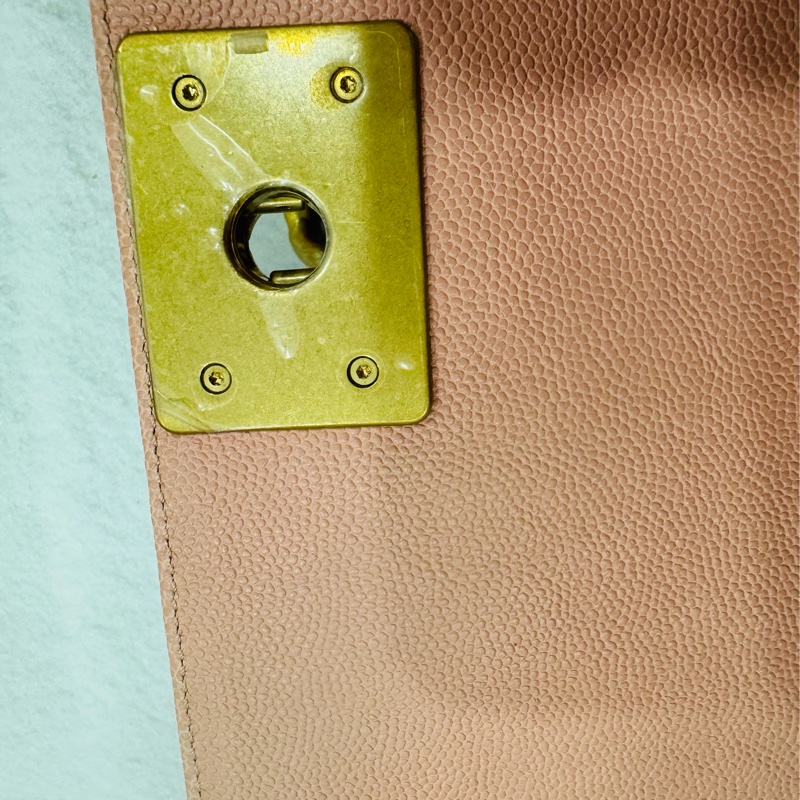 優質二手 Chanel 香奈兒 Chanel boy 20荔枝牛皮金鏈-10