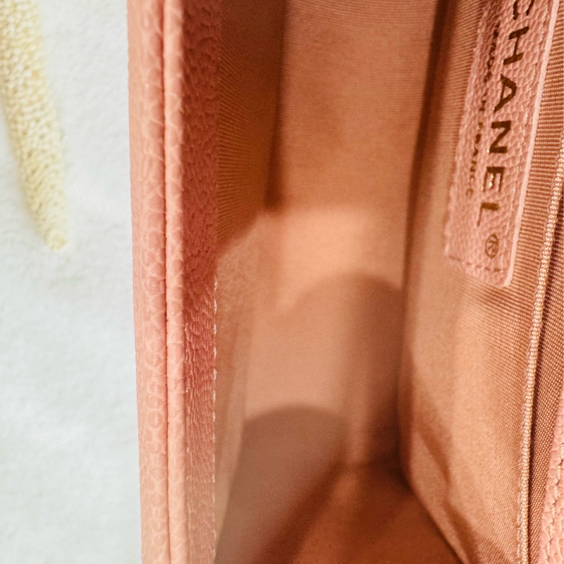 優質二手 Chanel 香奈兒 Chanel boy 20荔枝牛皮金鏈-14