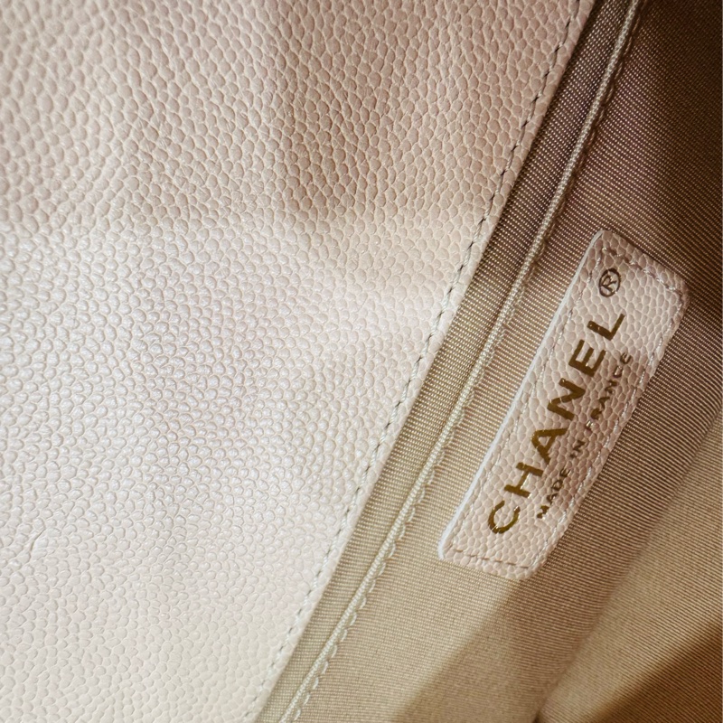 優質二手 Chanel 香奈兒 Chanel boy 20荔枝牛皮金鏈-17