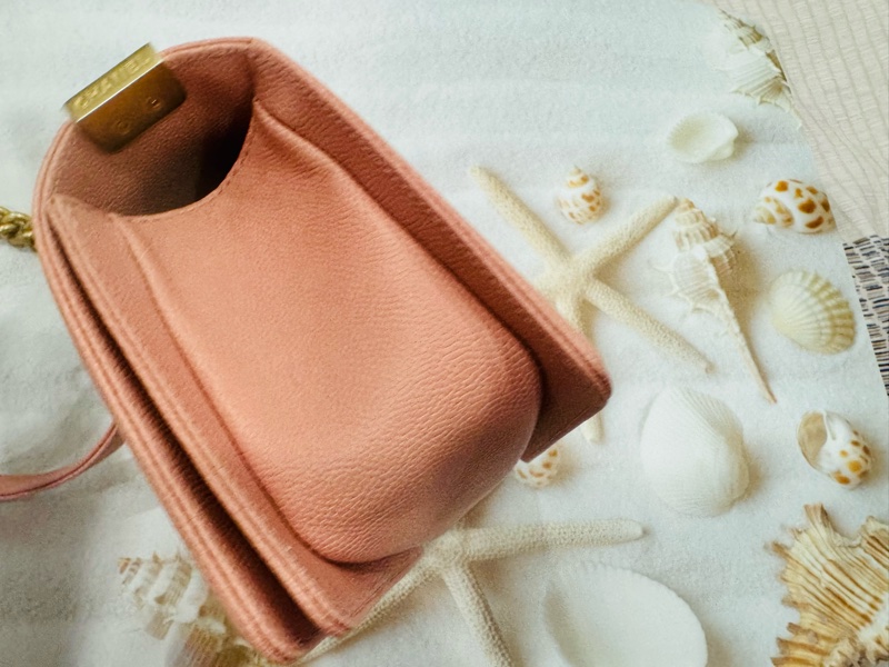 優質二手 Chanel 香奈兒 Chanel boy 20荔枝牛皮金鏈-21