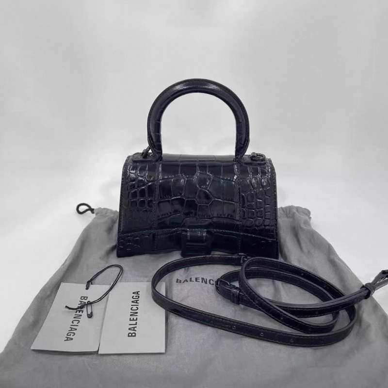 巴黎世家xs鰐魚紋沙漏包-0