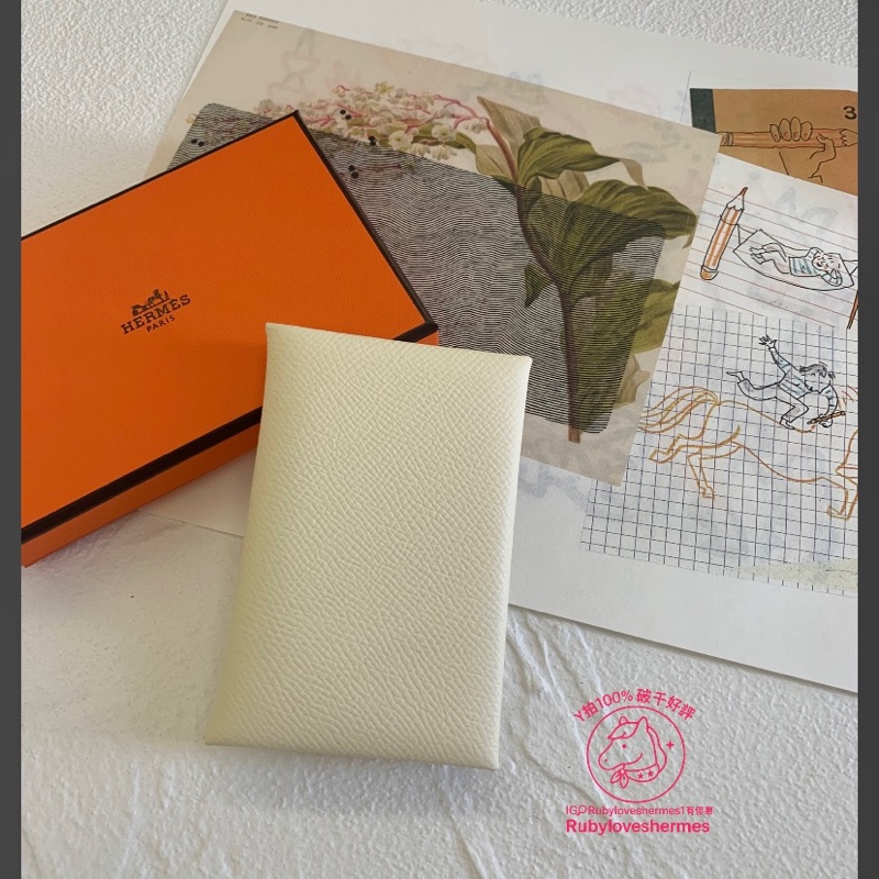 Rubyloveshermes1愛馬仕calvi芝麻拼nata名片夾卡包hermes卡夾-4