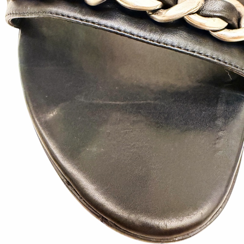 🍒CHANEL 二手一字鏈高跟鞋size:37.5 / 2F251116-1-10