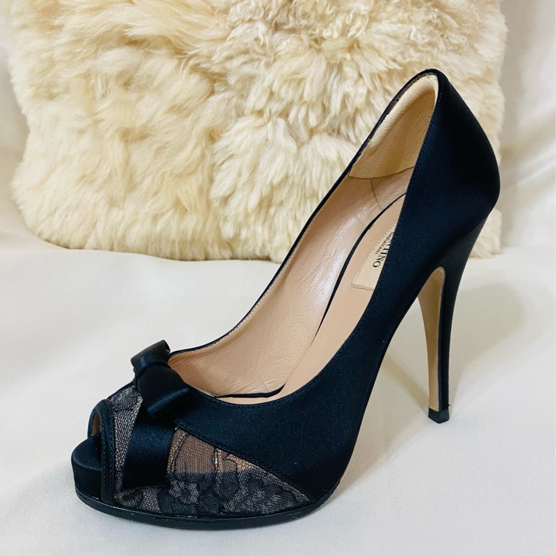 Valentino 極致性感網紗高跟鞋-0