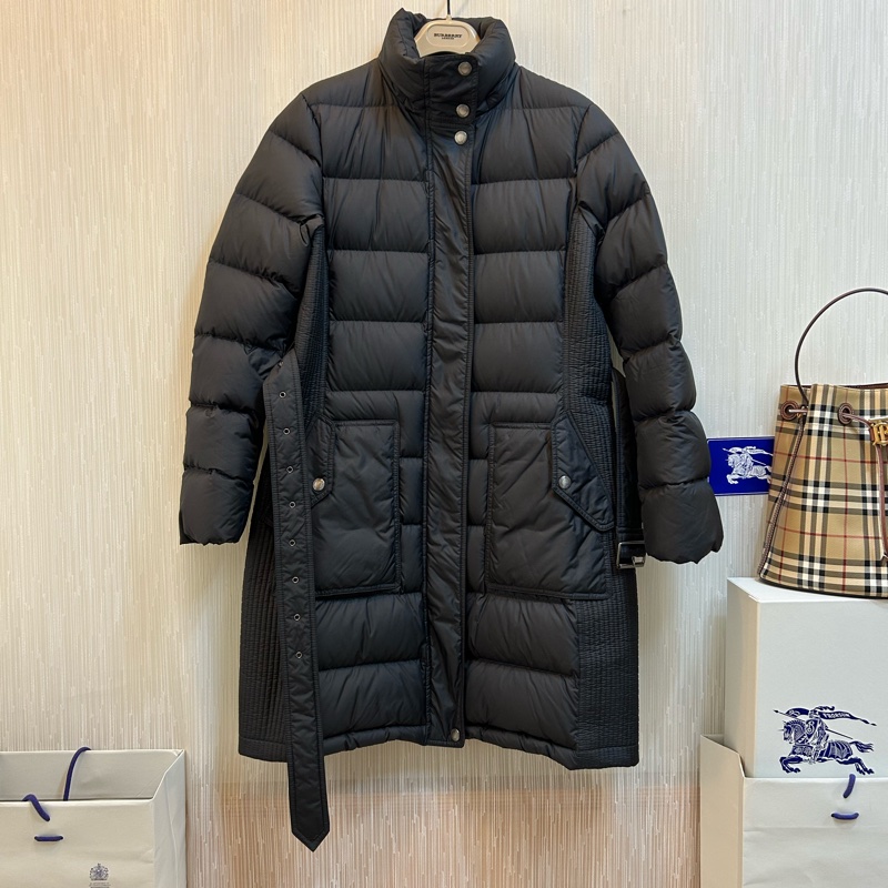 BURBERRY英國BRIT黑色羽絨連帽大衣L-1