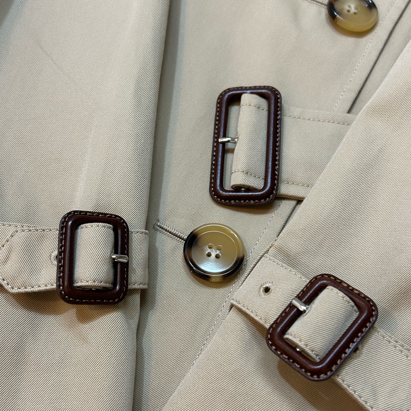 BURBERRY英國蜜色斗篷袖風衣UK2-6