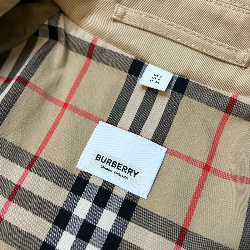 BURBERRY英國蜜色斗篷袖風衣UK2-14
