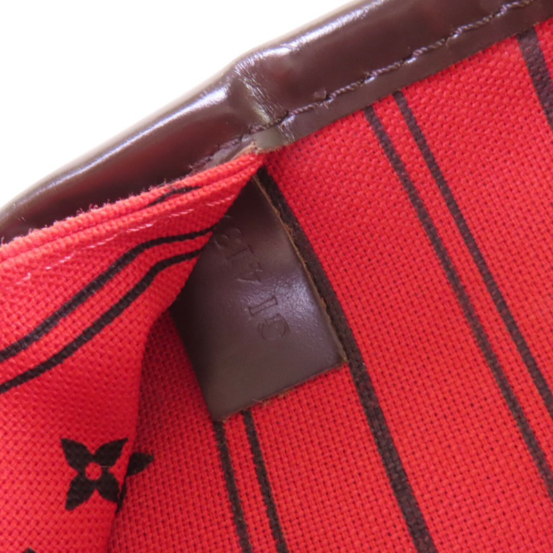 LOUIS VUITTON Damier Ebene Neverfull MM金扣肩背袋-6