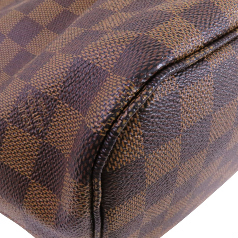 LOUIS VUITTON Damier Ebene Neverfull MM金扣肩背袋-9