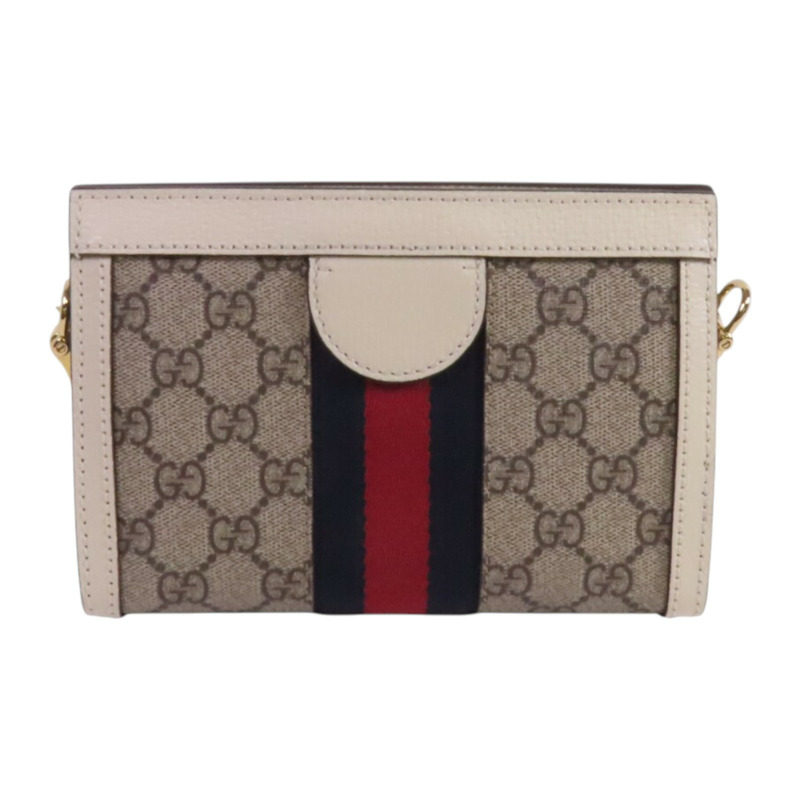 GUCCI 塗層帆布Ophidia金扣鏈帶肩背袋-1
