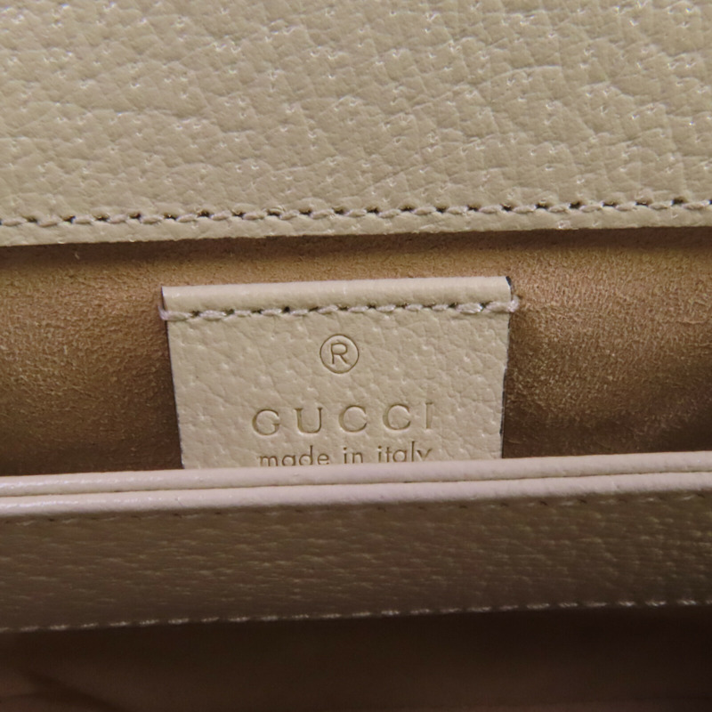 GUCCI 塗層帆布Ophidia金扣鏈帶肩背袋-5